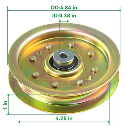 2 Pack 756-04129b Idler Pulley 4.25 for Cub Cadet 50" RZT50 Mower - size: 2x756-04129B