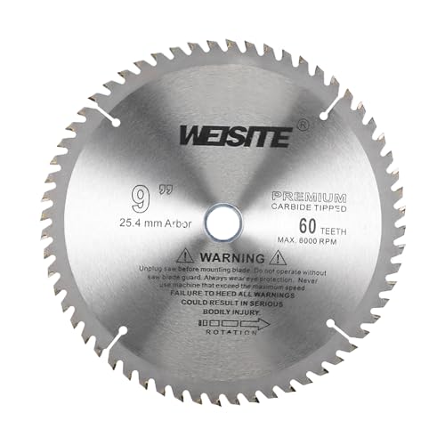 Circular Saw Blade, 9" Outer Dia 60 Teeth 3/4" Arbor, Wood Tungsten Carbide Tipped () Slitting Saw - (Applications: for Wood Cutting) - size: 230mm x 60T