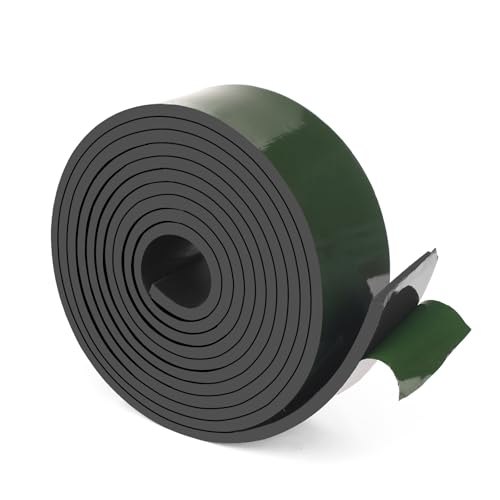HooTown Adhesive Solid Rubber Strips, Self Neoprene Rubber Sheet Rolls Seal - size: 2”Wide x 120”Long, style: 1/5" Thick Adhesive