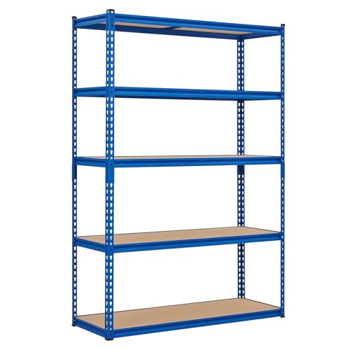 Heavy Duty Metal Adjustable Shelving Unit Storage Shelving - size: 48" W x 18" D x 72" H - Blue