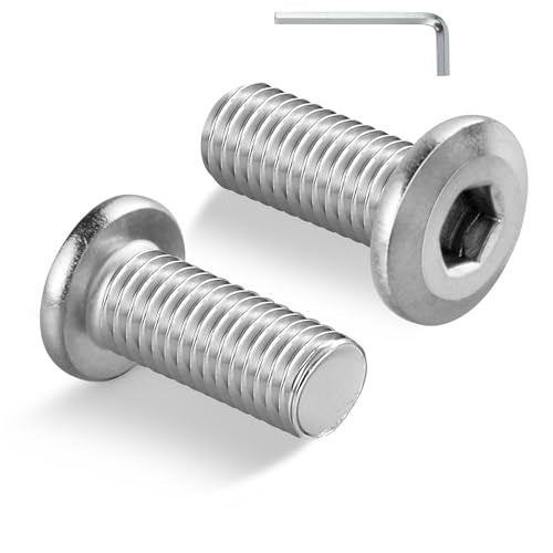 5/16-18 Bolt, 20Pcs 5/16-18 x 3/4" Flat Head Hex Socket Cap Screws, 304 Stainless Steel 18-8 Furniture Bolts, Full Thread (with Hex Spanner) - size: 5/16x3/4