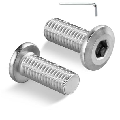 5/16-18 Bolt, 20Pcs 5/16-18 x 3/4" Flat Head Hex Socket Cap Screws, 304 Stainless Steel 18-8 Furniture Bolts, Full Thread (with Hex Spanner) - size: 5/16x3/4