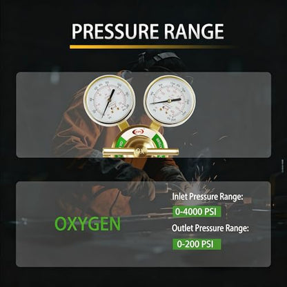 CDL LX75 Heavy Duty Oxygen Regulator CGA540,Forged Brass - size: Heavy Duty, style: Oxygen
