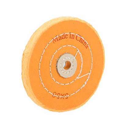 uxcell 5-Inch Cotton Buffing Wheel Polishing for Bench Grinder Tool 1/2-Inch Arbor Hole
