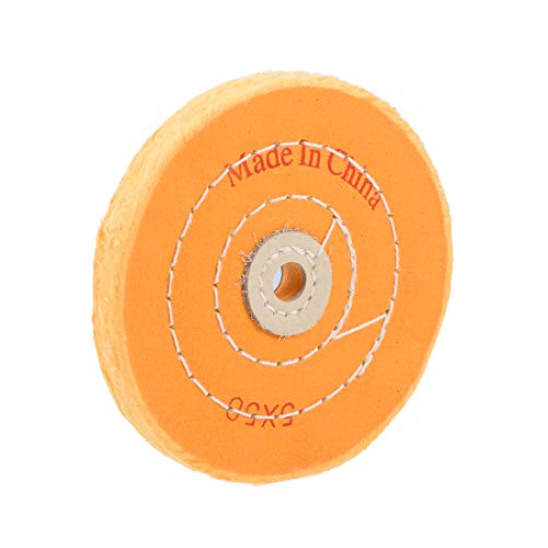 uxcell 5-Inch Cotton Buffing Wheel Polishing for Bench Grinder Tool 1/2-Inch Arbor Hole