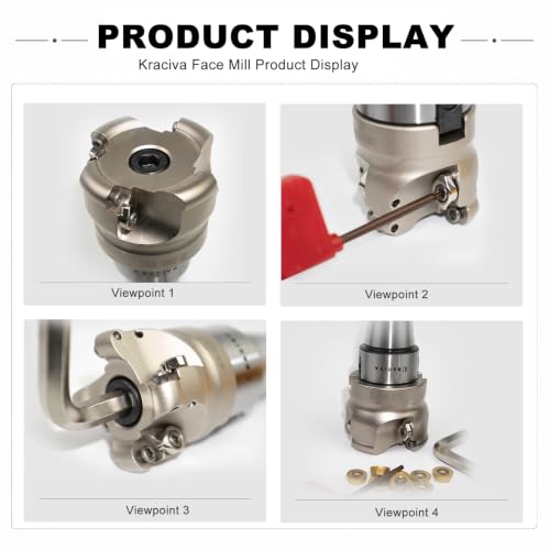 R8 Shank 63mm EMR Round Dowel Face Mill Set - size: 63MM