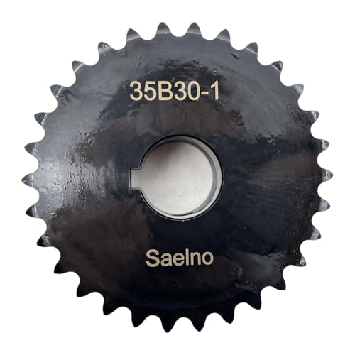 #35 Roller Chain Sprocket Type B 1 inch Bore 30 Tooth, Hardened Antirust 1045 Steel Drive Sprockets 35B30-1