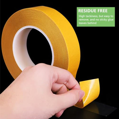 Ultra-Thin Clear Double Sided Tape Heavy Duty 2 Inch x 82 Feet Strong Clear Two Sided Mounting Tape for LCD Screen Repair, LED, Crafts, Posters, Scrapbook, Woodworking, Carpet, Clothes, Residue Free - size: 2 inch x 82 feet