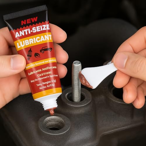 Copper Anti-Seize Brake Caliper Grease & Thread Lubricant - High Temp Copper Antiseize Compound Prevents Noise, Seizes - Use for Brake Pins, Bolts, Spark Plugs, Automotive Application - 1oz Tube 1Pack - color: 1 oz