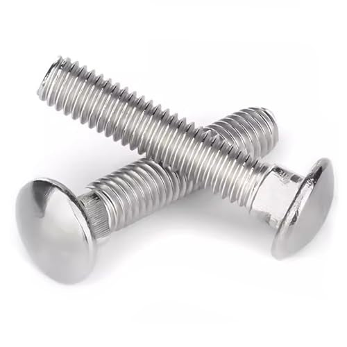 1/4-20 X 2 Carriage Bolts Screws, Stainless Steel 18-8 (304) Round Head Square Neck Carriage Bolts, Fully Threaded, Pack of 10 - size: 1/4-20 X 2"