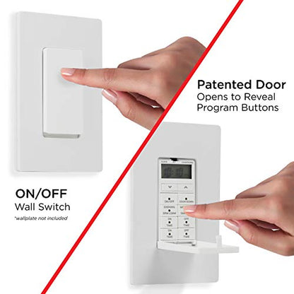 UltraPro in-Wall Digital Timer Switch, Countdown, Custom On/Off, 1 Pack - style: 24HR Digital Timer