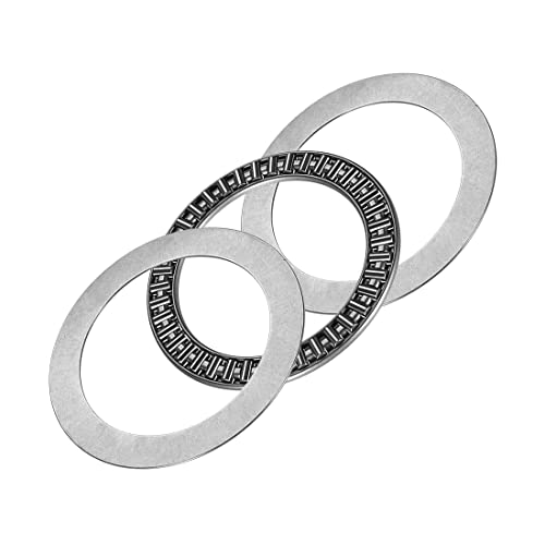 uxcell AXK7095 Needle Roller Thrust Bearings with 2 Washers, 70mm Inner Diameter, 95mm OD 4mm Width Chrome Steel - size: 70x95x4mm