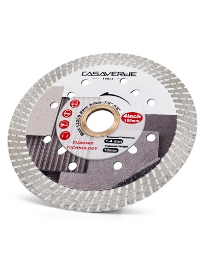 Casaverde Super Thin 4 Inch Ceramic Tile Diamond Blade Diamond Cutting Discs for Hard Tile,Ceramic,Marble,Granite,Porcelain - size: 4 inch