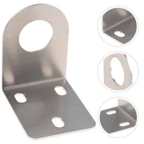 Angoily 1 Set Faucet Bracket, Wall Mounting Rack 1/2 Inch L Bracket Wrench Sink Holder Mounts, Undermount Sink Support Wall Plate Holder with Screws