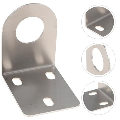 Angoily 1 Set Faucet Bracket, Wall Mounting Rack 1/2 Inch L Bracket Wrench Sink Holder Mounts, Undermount Sink Support Wall Plate Holder with Screws