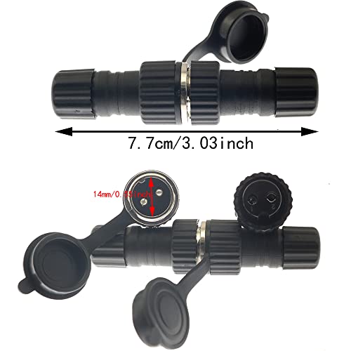 SP13 Aviation Connector BLLNDX 1 Set SD13 2 Pin Male Female Cable Plug Receptacle Circular Waterproof IP68 M13 Female Plug + Circular Male Socket with Cap