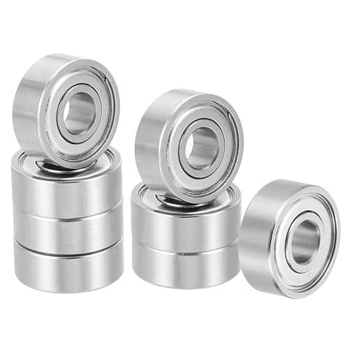uxcell 8 Pack 694ZZ Deep Groove Ball Bearings, 4x11x4mm Chrome Steel Double Shield Bearing for Electric Motor, Home Appliances, Garden Machinery, (ABEC5) - size: 694ZZ