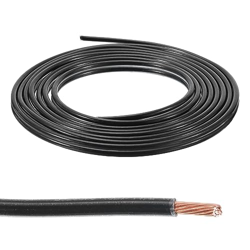 MECCANIXITY THHN Stranded Wire 25 Feet 14AWG Gauge Insulation Building Wire - UL Listed Copper Cable - PVC 600V Electrical Wire for Residential,Commercial,Industrial,Grounding - Black - color: Black, size: 25 Feet x 14 AWG