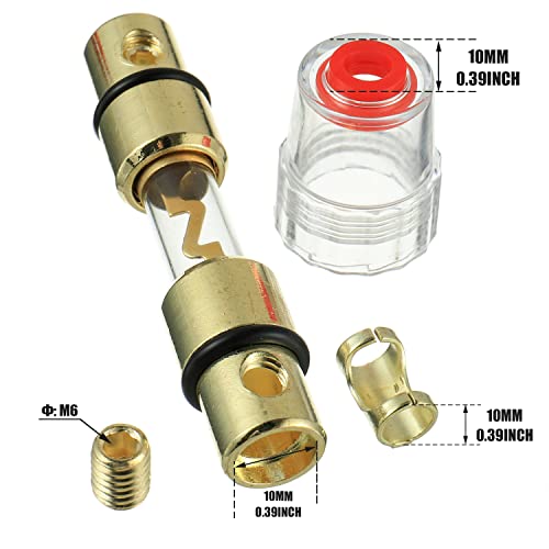 BOJACK 4-8 Gauge AWG in-line 40A AGU Fuse Holder with 40 Amp AGU Fuses for Car Audio, Alarm, Amplifier, Compressors, Waterproof Inline Fuse Holders (40A) - size: 40A