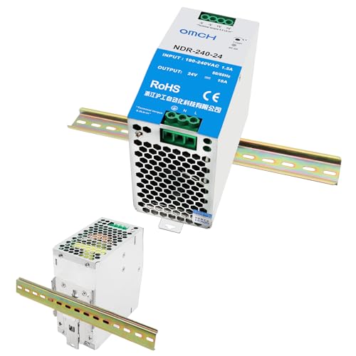 24V 10A DIN Rail Power Supply, 240W Switching Power Supply