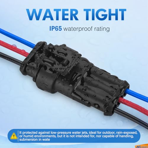 Nilight 10 Pack 3Pin Electrical Wire Connectors Male and Female Plug Socket - size: 3Pin Wire Harness 10Sets