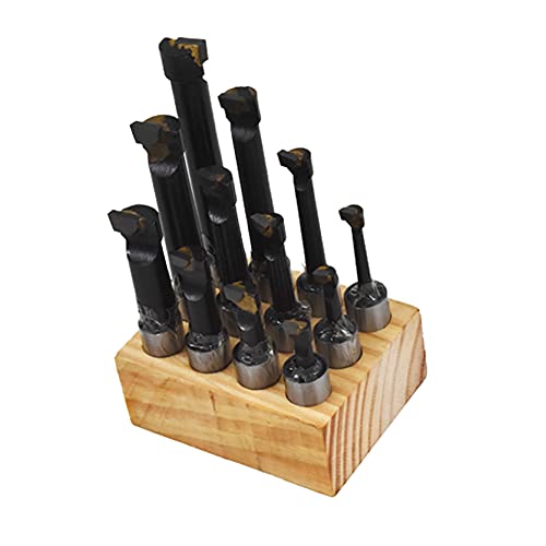 12-Pack 5/8 Boring Bar Set C-6 Carbide Tipped Bars for 5/8 Shank Lathe Tool