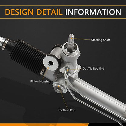 BRTEC Hydraulic Power Steering Rack and Pinion 22-1014 - color: 221014