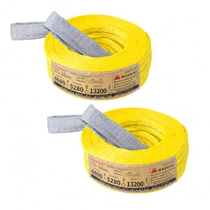 3 Ton Polyester Lifting Sling, 6600 lb, 3 in x 20 ft, 2 Pack - size: 20 ft (6 m)