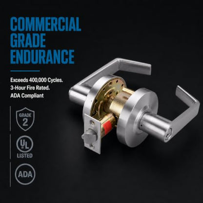LO-Lock Entrance/Keylock Function, Commercial Lever Door Lock,ADA-Compliant - style: Entrance/Keylock