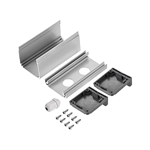 uxcell 2 Holes 16mm Aluminum Switch Button Station Box with a PG7 Cable Gland and Mounting Base