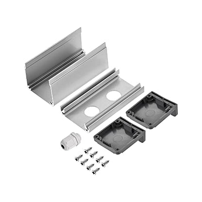 uxcell 2 Holes 16mm Aluminum Switch Button Station Box with a PG7 Cable Gland and Mounting Base