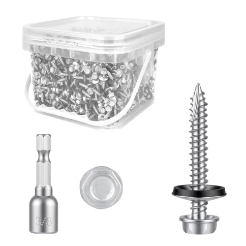 Kryonix Metal Roofing Screws #14 x 1-1/2", 330pcs, Ruspert Coating Screws - size: #14×1-1/2”