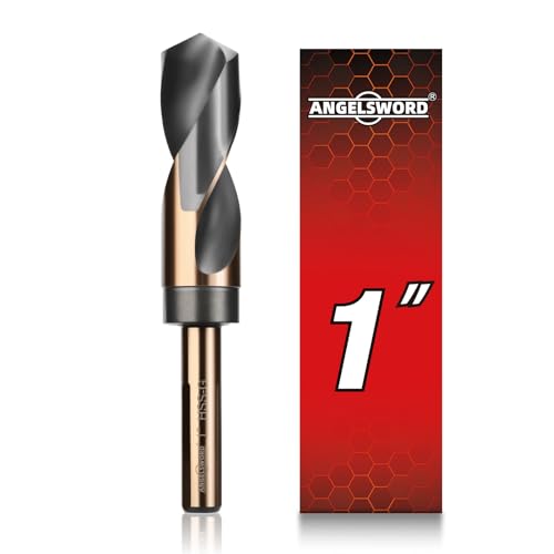 ANGELSWORD 1" Reduced Shank Drill Bit for Hard Wood, Mild Steel, Metal - size: B. 1 inch