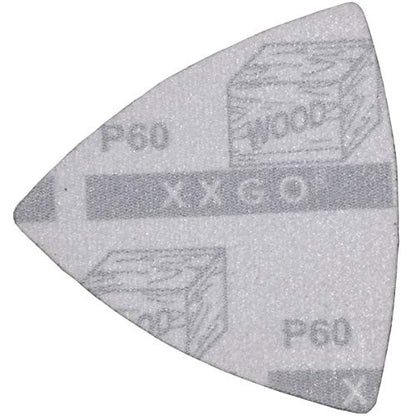 XXGO 60 Pcs 60 Grits 3-1/8 Inch 80mm Triangle Multitool Sanding Pads XG802060 - size: 3-1/8 Inch Triangle - 60 Grit - 60 Pcs