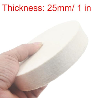 8 Inch Soft Felt Buffing Wheel with 5/8" Arbor Hole - style: 8'' Soft Felt Wheels