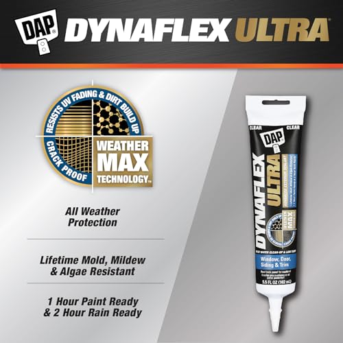 DAP Dynaflex Ultra Advanced Exterior Sealant, Clear, 5.5 Oz (7079818207)