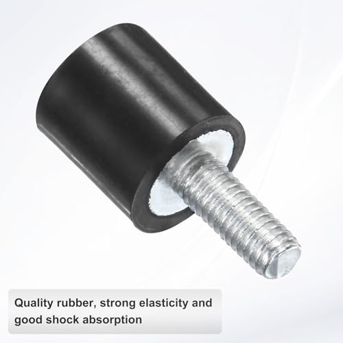 M METERXITY 8-Pack Rubber Mounts D8mmxH8mm Male/Female Vibration Isolators Cylindrical Shock Absorber W M3 x 8mm Studs for Air Compressor/Car/Pump/Boat/Garage Motor/Bobbins Rubber Isolators - size: M3 x 8mm, 8mm x 8mm
