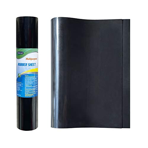 Unikstep, Rubber Sheet, 21.5"x14.5", Thick 0.08", for Shoe Sole Heel Repair, Furniture Pad, Vibration Reduce, DIY Gasket Seal Pad, Floor Anti Slip Cushion (Black Color Plain Pattern) - color: Black Color Plain Pattern