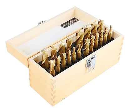 Accusize Industrial Tools End Mill, 3/16" to 3/4", 20 Pc, 1810-0100 - size: 0.1875" to 0.75", 20 pc