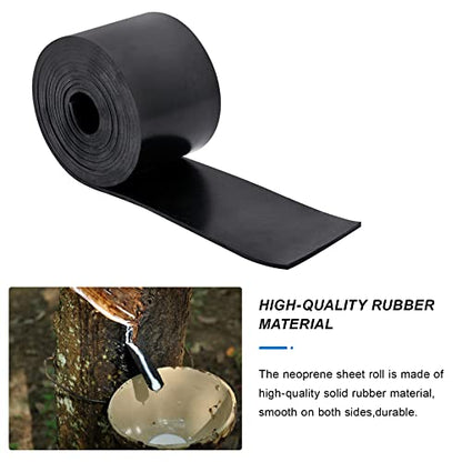 Neoprene Rubber Sheet - 1/16 Inch Thick x 1 Inch Wide x 10 Feet Long Neoprene Rubber Strips Rolls for DIY Gaskets, Pads, Seals, Crafts, Flooring, Cushioning of Anti-Vibration, Anti-Slip - size: W:1In x T: 1/16In x L: 10Ft