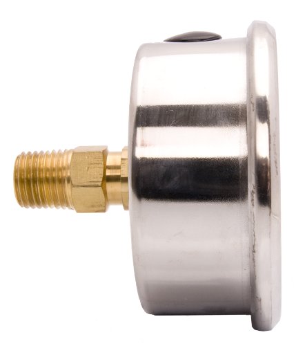 2-1/2" Oil Filled Pressure Gauge, Stainless Case, 1/4" NPT, 0-2,000 PSI - size: [0-2,000 PSI]