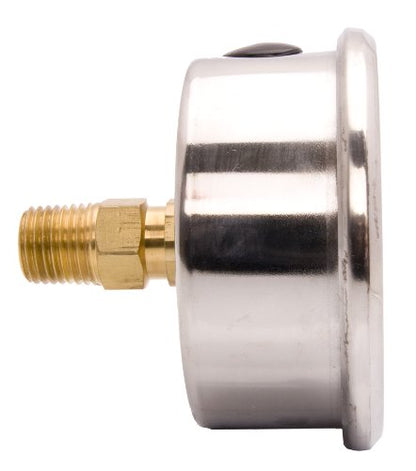 2-1/2" Oil Filled Pressure Gauge, Stainless Case, 1/4" NPT, 0-2,000 PSI - size: [0-2,000 PSI]