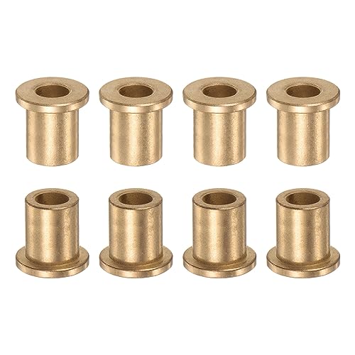 HARFINGTON 8pcs Flange Bearing Sleeve 10mmBore,16mmOD,20mm L,Bronze Bushing - size: 10mm x 16mm x 20mm