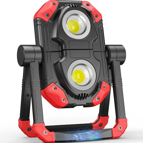 Adelante Rechargeable Work Lights, 2500LM, Magnetic Base, 360° Stand