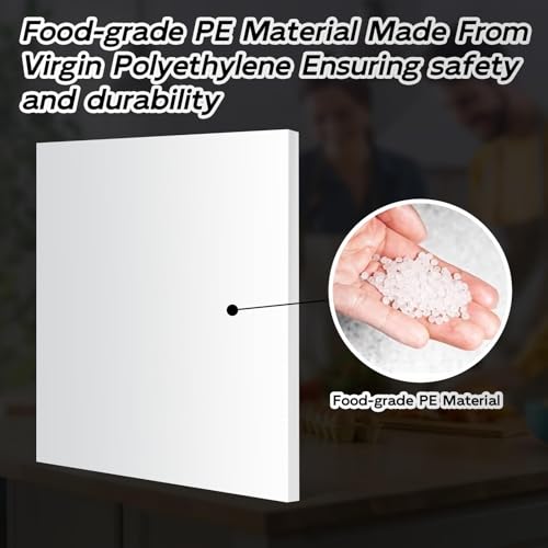 HDPE Sheet 1/2" Thick - 24"x48" HDPE Plastic Sheet, White Plastic Sheet for Crafts, DIY Projects, and Industrial Use - size: 24" x 48"