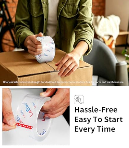 Heavy Duty Packing Tape with Dispenser, 36 Rolls x 1.88 in. x 60 yds. x 2.7 MiL, Strong Hold HD Clear Packaging Tape Secure Sealing for Cardboard, Bubble Wrap, Shipping Supplies, Total 2160 yds. - size: 36-PACK, 60yd.x 1.88'' x 2.7mil thick