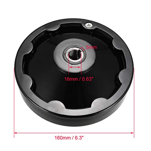 uxcell Hand Wheel 160mm Diameter 16mm Hole Diameter,for Milling Machine