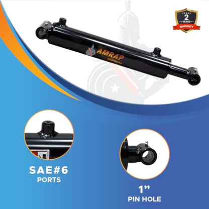 2x24 Hydraulic Cylinder - 2" Bore 24" Stroke Double Acting Welded Cross Tube Hydraulic Cylinder 3500 PSI Retracted: 32, Extended: 56,SAE#6 - size: 2X24