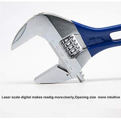 1 Piece-Large Opening Adjustable Wrench Spanner with Short Handle 6 inch - size: 6"