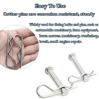 10pcs Cotter Pins, R Clips Hardware Pins, Spring Fasteners Hitch Pin, for Trailer Locking, Trailer Clamps, Lawn Mowers, Trucks, Mechanics, Heavy Duty R Clips Cotter Pin - M3.0x65mm - size: M3.0x65mm-10PCS